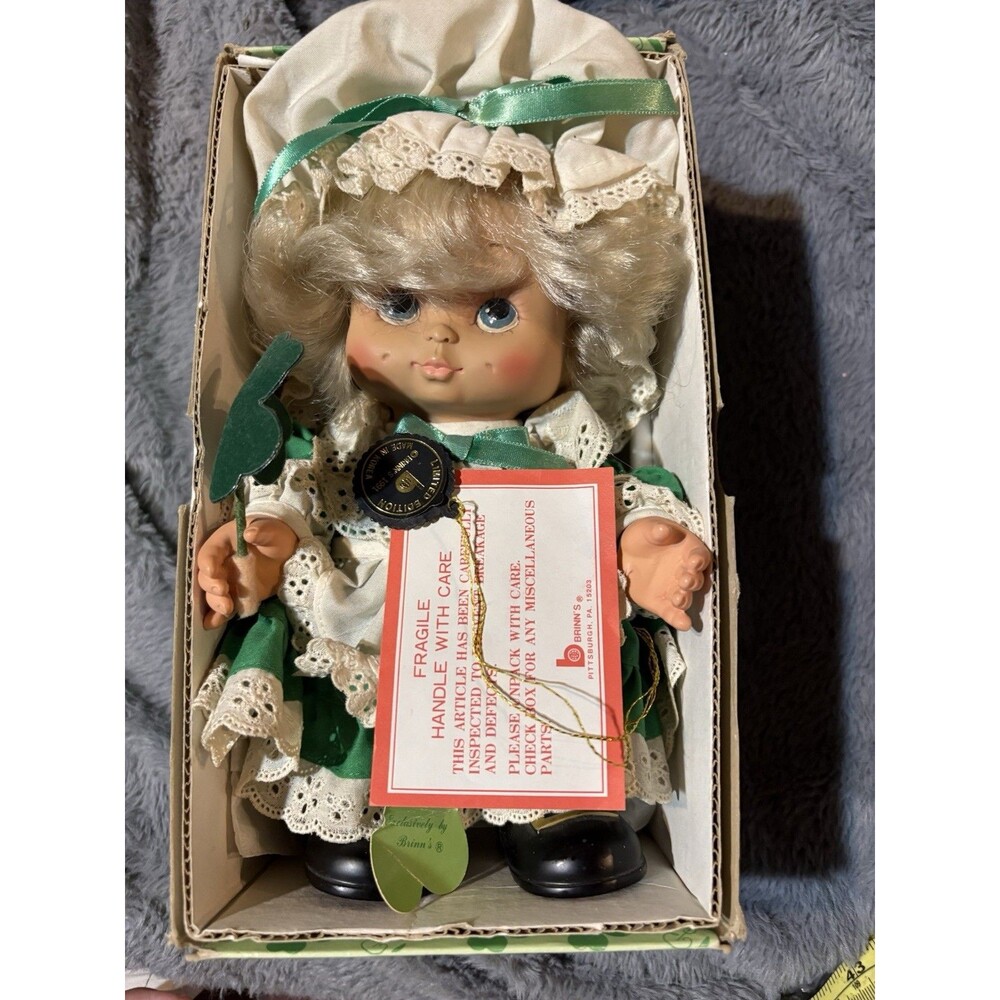 Vintage 1991 Brinn's Bit O' Irish Patty Doll Boxed with Certificate 9"